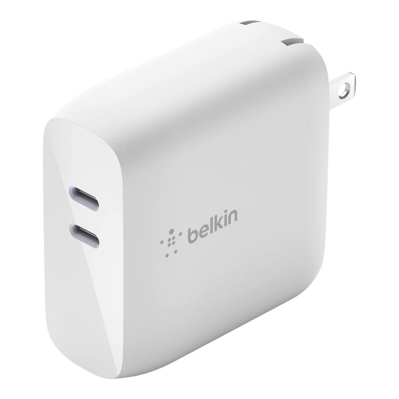 yVGP 2022܁z Belkin [d USB-C 2|[g 68W(18W + 50-60W) PD }[d GaN ܂肽ݎvO iPhone / iPad / iPad Pro / iPad mini / iPad Air / AndroidX}zE^ubgeΉ BOOSTCHARGE WCH003dqWH-A