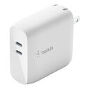 【VGP 2022受賞】 Belkin 充電器 USB-C 2ポート 68W(18W 50-60W) PD 急速充電 GaN 折りたたみ式プラグ iPhone / iPad / iPad Pro / iPad mini / iPad Air / Androidスマホ タブレット各種対応 BOOST↑CHARGE WCH003dqWH-A