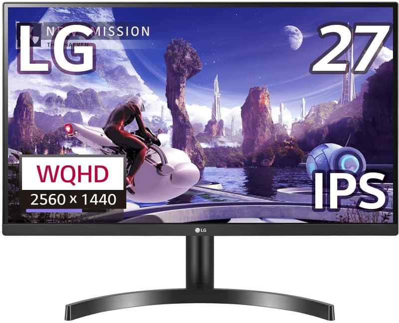 LG ˥ ǥץ쥤 27QN600-BAJP 27/WQHD(25601440)/IPS/HDRб/FreeSync/75Hz/HDMI2DP/եåա֥롼饤㸺⡼/3ǯ¿̵