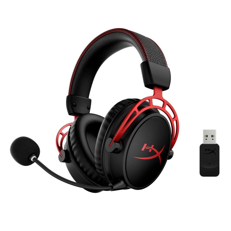 ハイパーエックス(HyperX) HyperX Cloud Alpha ワイヤレスゲーミングヘッドセット 300時間のバッテリー駆動 DTSオーディオ レッド PC/Switch 4P5D4AA