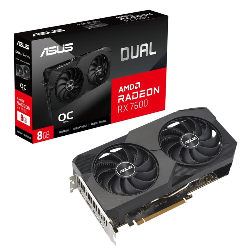 ASUS AMD Radeon RX7600  rfIJ[h DUAL-RX7600-O8G