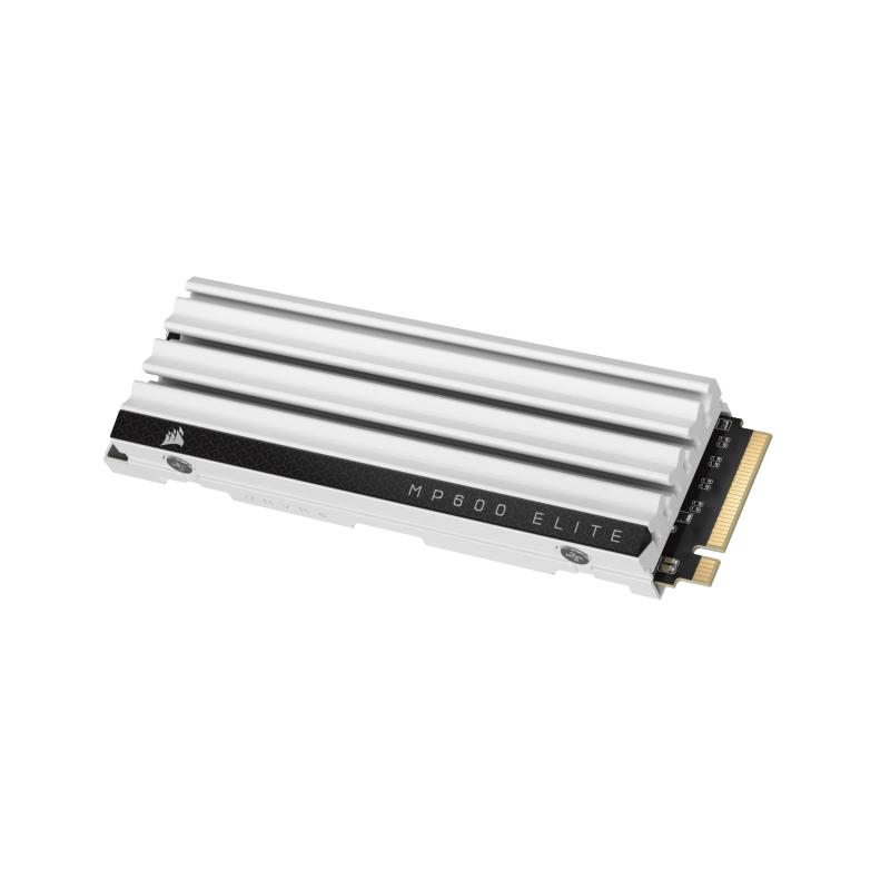 楽天コストマーケットCORSAIR MP600 ELITE 1TB PCIe Gen4 x4 NVMe M.2 SSD PlayStation 5/PS5 適用 M.2 2280 フォームファクタ 薄型アルミニウム製ヒートシンク 高密度 3D TLC NAND ホワイト CSSD-F1000GBMP600ECS