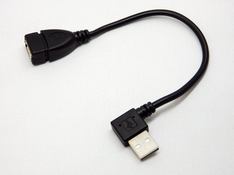 楽天コストマーケットエスエスエーサービス USB接続ハードディスク録画対応TV/レコーダー用 HDD接続ケーブル [ USB A（オス） - A（メス）L型 ・20cm ] SU2-AA20BR