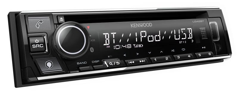 ケンウッド 1DINレシーバー U342BT MP3 WMA AAC WAV FLAC対応 CD USB iPod Bluetooth ケンウッド