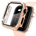 【キラキラカバー】WASPO コンパチブル iWatchケース 40mm 保護フィルム付き クリスタルダイヤ付き アップルウォッチカバー 女性専用 全面保護ケース(40mm Series se/6/5/4,ローズゴールド)(2)