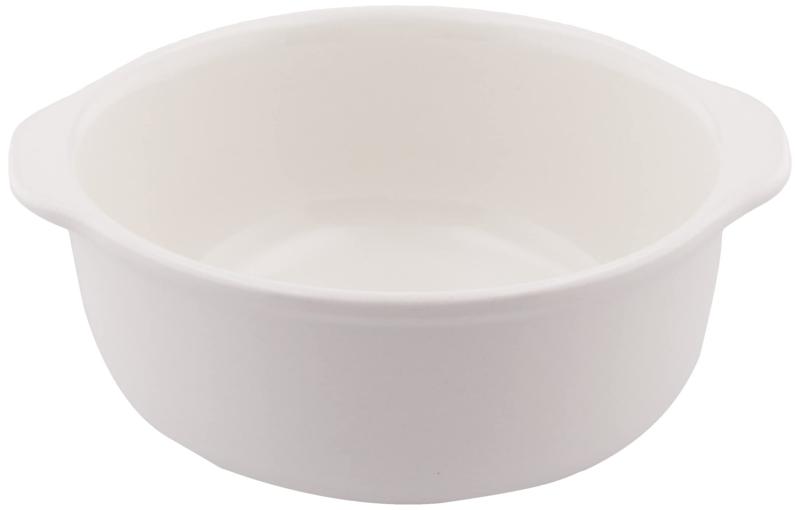 萬古焼 オーブン対応 耐熱 モノトーン スープ 皿 ホワイト 直径約13cm オニオングラタンスープ 食器 陶器 電子レンジ可 日本製 06283
