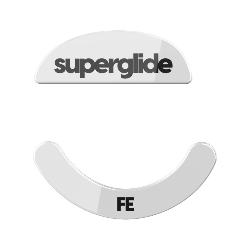 Superglide マウスソール for Pulsar Xlite Wireless/Xlite V3/V3eS/Xlite V2/Xlite V2 Mini マウスフィート 強化ガラス素材 ラウンドエッヂ加工 高耐久 超低摩擦 Super Smooth - White