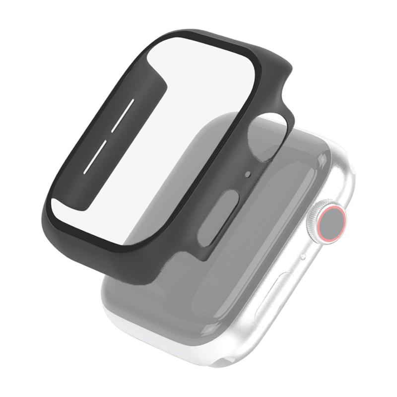 エレコム Apple Watch 40mm フルカバーケース ガラス ブラック AW-40CSPCGBK(2)