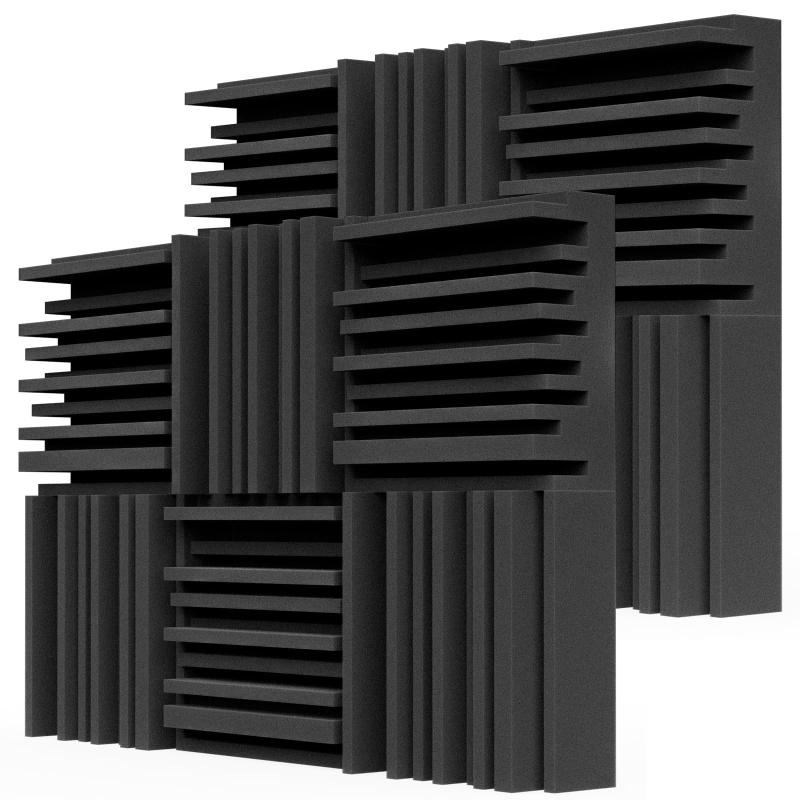 TroyStudio 吸音材 防音シート 30 x 30 x 7.8 cm 12枚 難燃性 吸音ボード 騒音対策 防音材 吸音マット 吸音シート 吸音パネル 防音パネル 音響材 壁 スタジオ 楽器