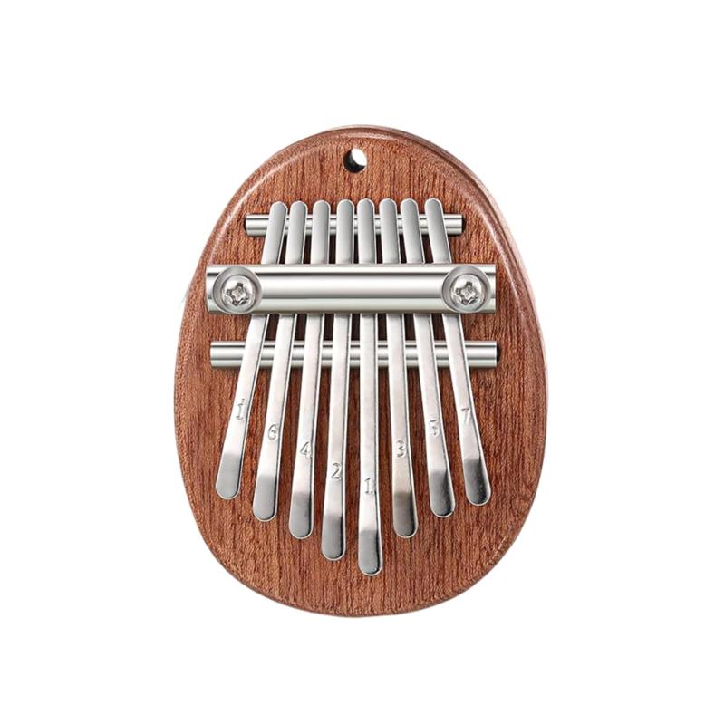 サムコス カリンバ 親指ピアノ 8キー 高級木材 ミニ 指ピアノ 美しい音色 小型軽量 持ち運びに便利な紐付き 子供大人初心者向け 指打楽器