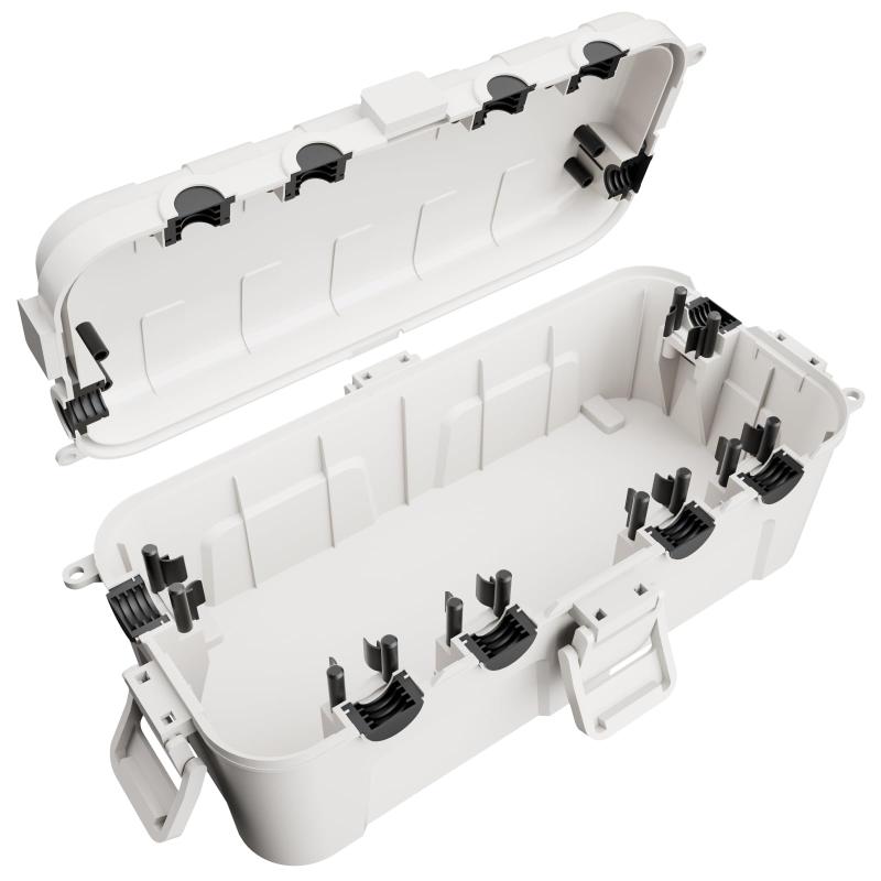 Flemoon 中型コンセントボックス IP54防水 雨よけ 屋外 電源ボックス 耐候性 ガーデンライト、タイマー、コンセントプラグに最適