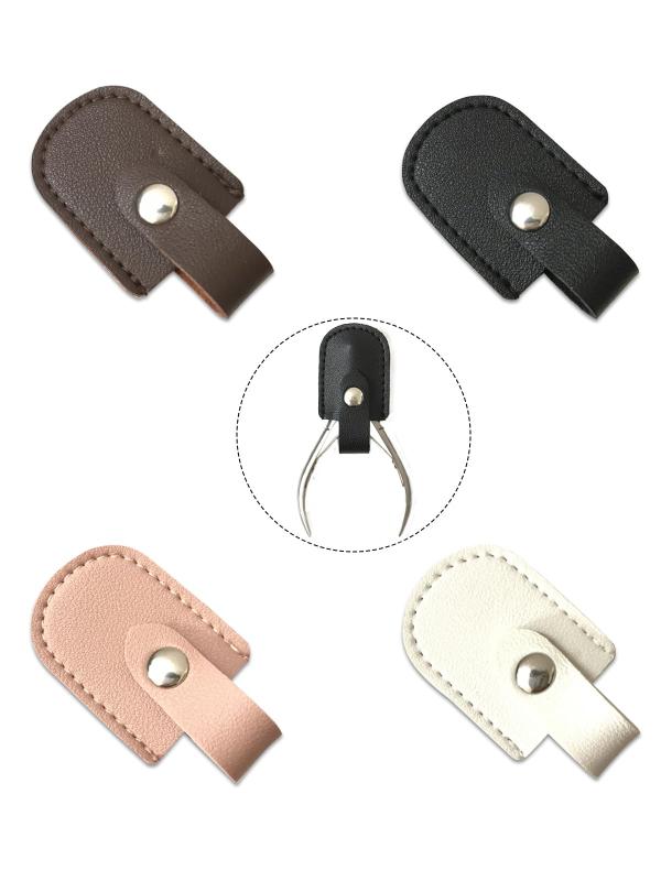 LYHMHAMY ニッパーキャップ 革クランプカバー (4個セット) キューティクルニッパー ネイルニッパー カバー 保護カバー 刃先の保護 カバー ケース 4色