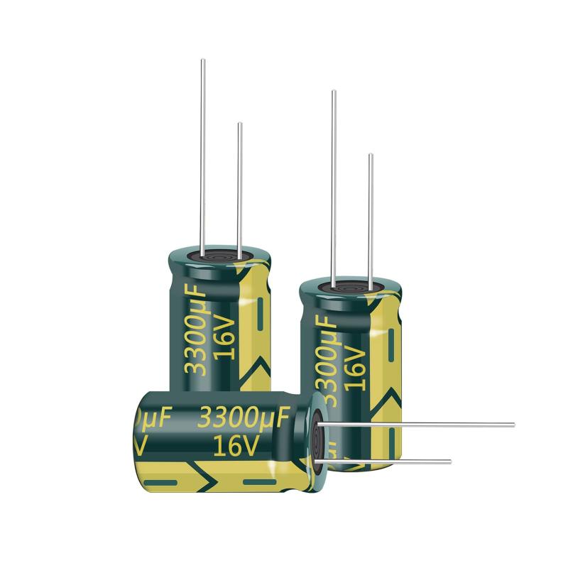 PENGLIN 10個 電解コンデンサ アルミ電解コンデンサ 16V 3300UF 105℃ 13X20mm 高周波 低抵抗 長寿命 (16V 3300μF)