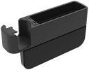 カシムラ シート横に便利な収納ポケット&ドリンクホルダーを追加できる 2ポートのUSB内蔵で充電にも便利 NDC-040 ブラック