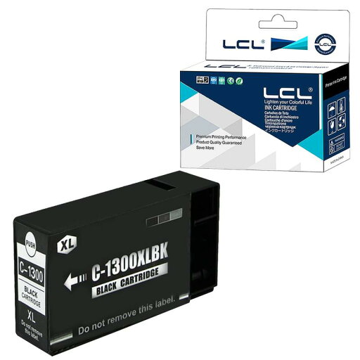 LCL Canon用 キャノン用 PGI-1300 PGI-1300XL PGI-1300BK PGI-1300XLBK 大容量 顔料【残量表示機能付】(1パック ブラック) 互換インクカートリッジ 対応機種:MAXIFY MB2030/MB2130/M LCL Canon用 キャノン用 PGI-1300 PGI-1300XL PGI-1300BK PGI-1300XLBK 大容量 顔料【残量表示機能付】(1パック ブラック) 互換インクカートリッジ 対応機種:MAXIFY MB2030/MB2130/M