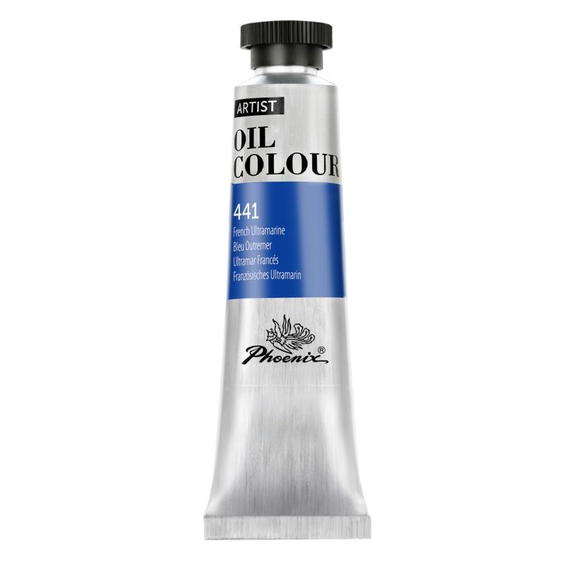 PHOENIX プロ 専門家用 油絵具 単色チューブ 40ml（1.35オンス） - フレンチウルトラマリンクラフト＆フォーミュラ - フェニックスのアーティスト油絵具は、厳選されたコールドプレス亜麻仁油と高品質の顔料を科学的に配合した、アーティストのためのプロ仕様の油絵具セットです。比類のない隠蔽力とクリーミーな質感を備えたこれらの美しい油絵具は、様々な絵画技法を的確に表現します。カラーコード: 441; 顔料インデックス: PB29不透明度：透明単色チューブ 40ml（1.35オンス）の PHOENIX プロ仕様油絵具 1 本。ASTM D 4236規格に適合。