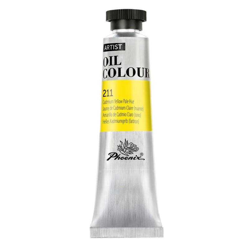 PHOENIX プロ 専門家用 油絵具 単色チューブ 40ml（1.35オンス） - カドミウムイエローペールヒュークラフト＆フォーミュラ - フェニックスのアーティスト油絵具は、厳選されたコールドプレス亜麻仁油と高品質の顔料を科学的に配合した、アーティストのためのプロ仕様の油絵具セットです。比類のない隠蔽力とクリーミーな質感を備えたこれらの美しい油絵具は、様々な絵画技法を的確に表現します。カラーコード: 211; 顔料インデックス: PY74不透明度：不透明単色チューブ 40ml（1.35オンス）の PHOENIX プロ仕様油絵具 1 本。ASTM D 4236規格に適合。