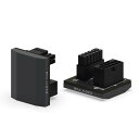 EZDIY-FAB PCI Express用 電源変換アダプタ 12VHPWR 12+4ピン180度角度コネクタ PC用電源アダプタボード 薄型アルミケース 標準タイプ 黒 - 1パック(2)