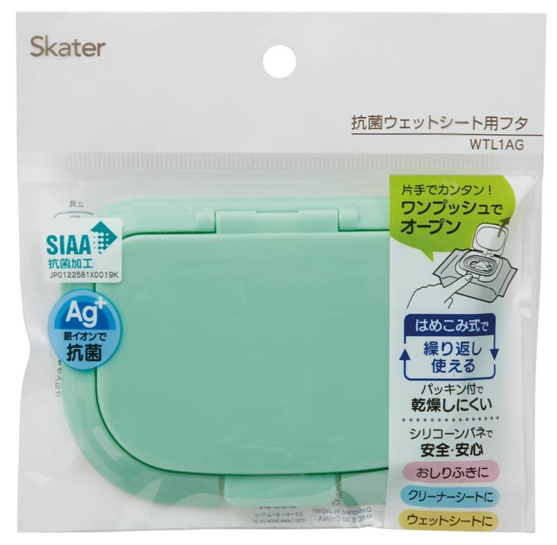 スケーター(Skater) 抗菌 ウェットシート用フタ おしりふき 手口ふきフタ カバー グリーン WTL1AG-A