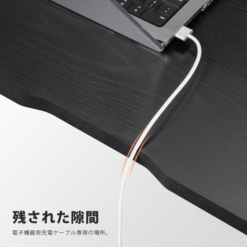 Maihail ラック付き パソコンデスク pcデスク ゲーミング 机 カウンター テーブル スタンディングデスク 勉強机 家具 パソコンラック table 学習机 収納 幅140*奥行60cm 黒い SZ123HFD スチールウッド [3]
