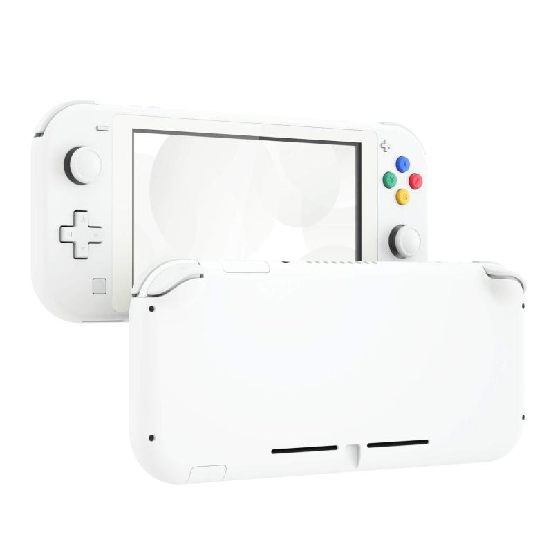 eXtremeRate switch liteに対応用ピュアカラーのDIY互換するケースシェル、任天堂switchライトコントローラー修理キットハウジング/スクリーンフィルム付き、switchライトに対応用カスタムケースカバー【ホワイト】