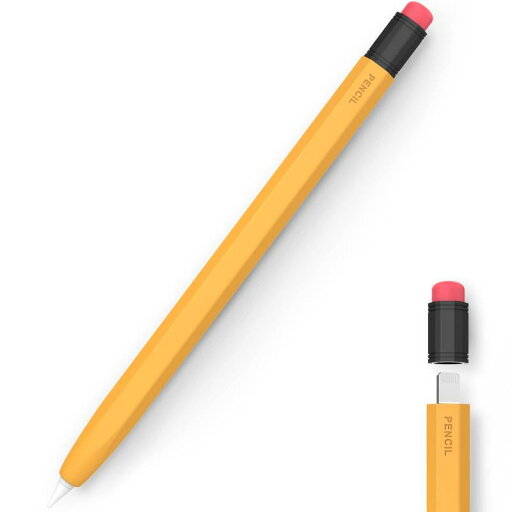AhaStyle Apple Pencil 第一世代用シリコン保護ケース 鉛筆レトロデザイン 柔らかなシリコン材質 Apple Pencil 初代に適用 (イエロー) AhaStyle Apple Pencil 第一世代用シリコン保護ケース 鉛筆レトロデザイン 柔らかなシリコン材質 Apple Pencil 初代に適用 (イエロー)