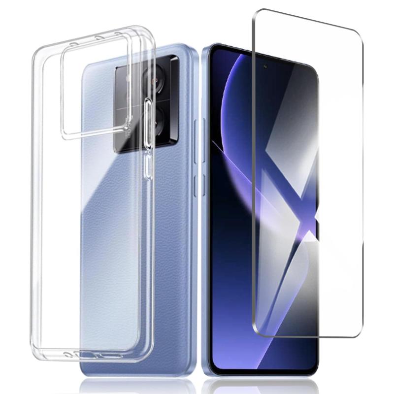 Xiaomi 13T Pro フィルム+Xiaomi 13T Pro ケースXiaomi 13T Pro 保護フィルム 耐指紋 撥油性 反射低減 飛散防止処理 Xiaomi 13T Pro 用の ケース 耐衝撃薄型カバー 滑り止め 着