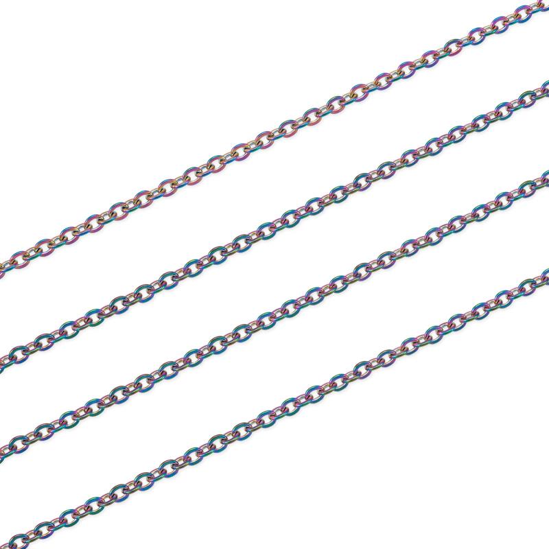 304ステンレス製 リンクチェーン 手芸用チェーン ネックレス ブレスレット アクセサリーチェーン ジュエリー用 DIY ハンドメイド 手芸素材 手作り材料 クラフト用品