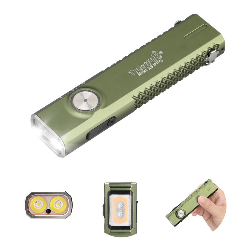 コストマーケットのTrustFire MINI X3 Pro EDCフラッシュライト 2050ルーメン 高輝度 懐中電灯 USB-C充電式 6つの光源｜アングル2