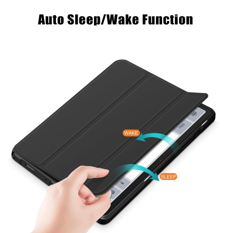 コストマーケットのDisonbeir 対応 Galaxy Tab A9+ 11インチ ケース 背面透明 クリア イラスト 印刷 プリント ギャラクシー Tab A9+ 用 カバー 透明 クリアケース 三つ折りスタンド オートスリープ 耐衝撃 軽量 お洒落,黒｜アングル2