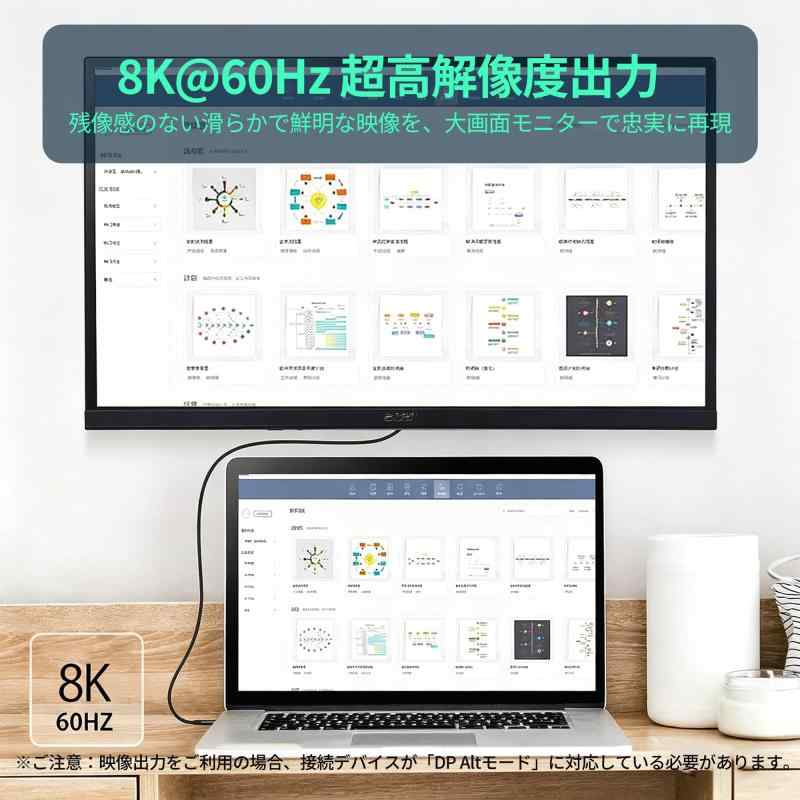 コストマーケットの[SLEIJAOOE] USB Type C ケーブル L字 0.2m 240W 5A PD3.1 超急速充電 20Gbps 超高速データ転送 8K@60Hz 4K@240Hz 映像出力 E-Marker内蔵 断線防止 高耐久ナイロン編み スマートフォン｜アングル3