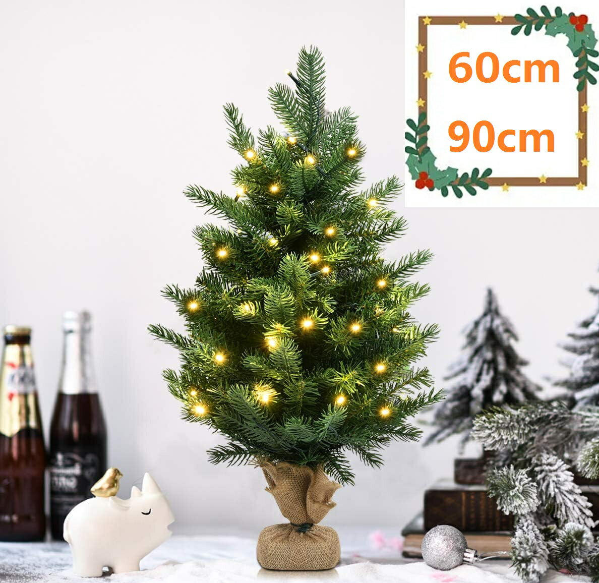 送料無料 卓上 クリスマスツリー 60cm 玄関置き 北欧風 クリスマス飾り Christmas tree クリスマスデコ..