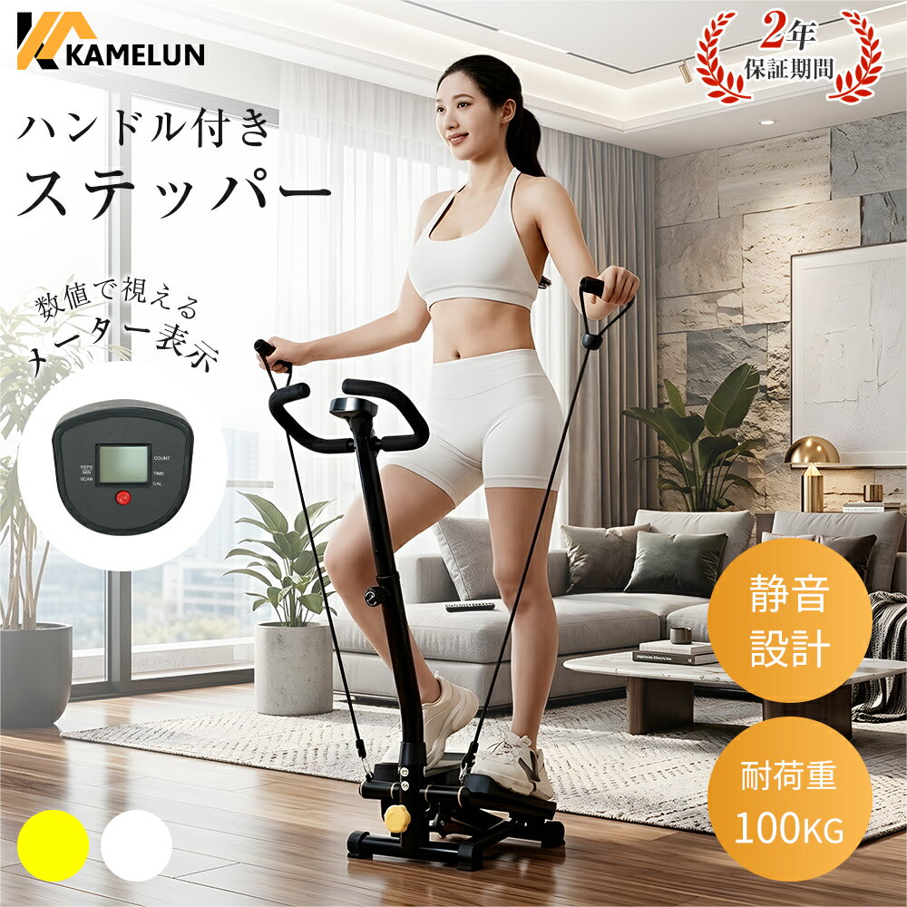 ステッパー ハンドル 健康ステッパー ハンドル付き ステッパー 静音 ツイスト サイドステッパー ダイエット器具 高齢者向け 足踏 足腰 マシン 筋トレ おすすめ 家庭用 フィットネス 下半身 ながら運動 踏み台 体幹 脂肪燃焼 運動器具 【二年保証】