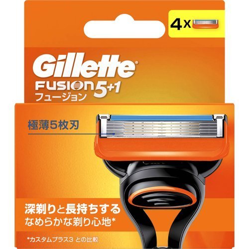 ジレット フュージョン 替刃 4個入【髭剃り】【シェービング】【Gillette】【P&G】 ジレット フュージョン 替刃 4個入【髭剃り】【シェービング】【Gillette】【P&G】