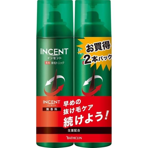 樂天商城 - バスクリン インセント 薬用育毛トニック 無香料 　ペアパック　190g×2本【育毛】【抜け毛】【薄毛】【生薬】【医薬部外品】【バスクリン】【INCENT】