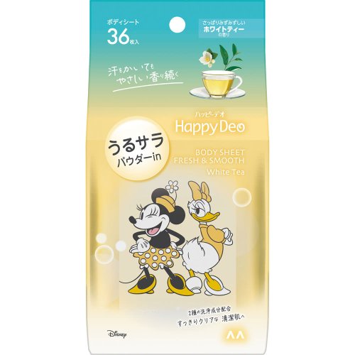 マンダム ハッピーデオ ボディシート うるサラ ホワイトティー 36枚入【デオドラント】【ボディシート】【マンダム】 マンダム ハッピーデオ ボディシート うるサラ ホワイトティー 36枚入【デオドラント】【ボディシート】【マンダム】