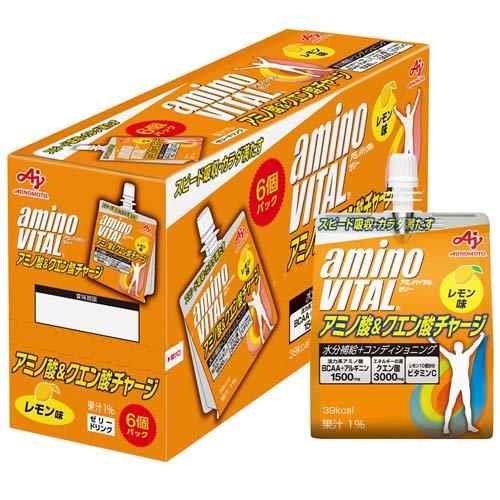 味の素 アミノバイタルゼリードリンク BCAA アミノ酸&クエン酸チャージ 180g×6コ入【ゼリー飲料】【アミノ酸】【クエン酸】【アミノバイタル】