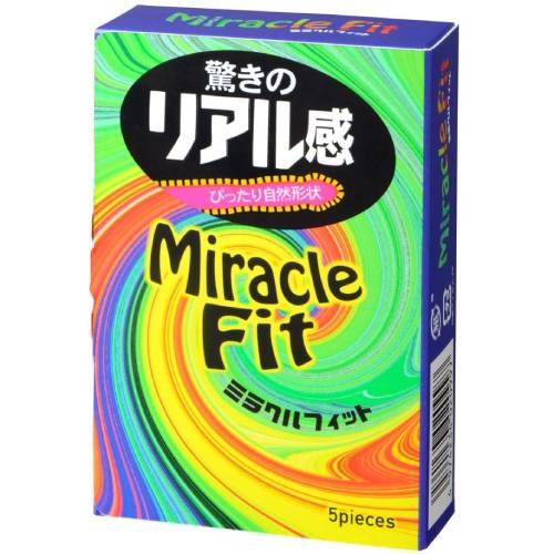 【メール便対応】【代引き不可】【同梱不可】【送料無料】ミラクルフィット　5コ入【避妊具】【コンドーム】【相模ゴム工業】