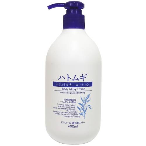 ハトムギボディミルキーローション　400ml【ボディミルキーローション】【ボディ乳液】【はとむぎ】【熊野油脂】