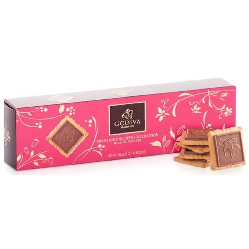 【ポリ袋】袋つき ゴディバ ビスケット ミルクチョコレート 12枚入【ビスケット】【チョコレート】【ゴディバ】【送料無料】クリスマス　ギフト　土産袋　袋つき　シ...