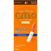 【ホーユー】【CIELO】シエロヘアカラー EX ミルキー 4P ピュアブラウン　1セット【白髪染め】【シエロ】【医薬部外品】