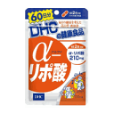 商品説明 α-リポ酸は、体内に存在する脂肪酸の一種。ビタミンによく似た性質をもち、生体活動を維持するために働く「補酵素」として作用します。じゃがいも、ほうれん草、ブロッコリー、トマト、にんじんなどの野菜やレバーなどにも含まれていますが、その含有量はごくわずかです。DHCα−リポ酸は、アメリカで人気に火がつき、日本でも今、熱い注目をあびているα-リポ酸を、1日目安量で210mg、手軽に摂ることができるサプリメントです。朝と夜など、2回に分けてとるのがおすすめです。 お召し上がり方 本品は栄養補助食品ですのでお召し上がりの量などに特別の定めはありませんが、1日当たり2粒程度を目安に水またはぬるま湯と一緒にお召し上がりください。 全配合成分表示 ビール酵母、チオクト酸（α-リポ酸）、ゼラチン、微粒二酸化ケイ素、着色料（カラメル、酸化チタン） 栄養成分(4粒中) 熱量3.4kcal、たんぱく質0.32g、脂質0.14g、炭水化物0.21g、ナトリウム2.64mg、α-リポ酸105mg 摂取上の注意 本品は、多量摂取により疫病が治癒したり、より健康が増進するものではありません。1日の摂取目安量をお守りください。 内容量 120粒(60日分) 　 広告文責 株式会社　マッシュ　06-6971-0190 メーカー(製造) 株式会社DHC 区分 日本製・健康食品　