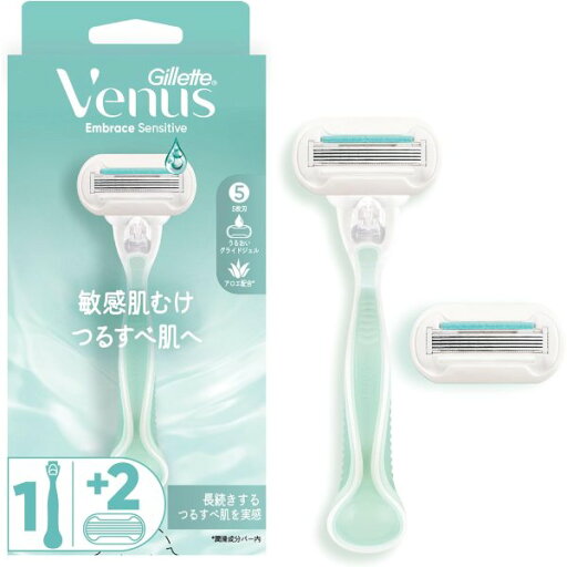 ジレット ヴィーナス エンブレイス センシティブ 敏感肌むけ つ女性用 カミソリ 1セット【女性用 カミソリ】【シェービング】【Gillette Venus】【P&G】 ジレット ヴィーナス エンブレイス センシティブ 敏感肌むけ つ女性用 カミソリ 1セット【女性用 カミソリ】【シェービング】【Gillette Venus】【P&G】