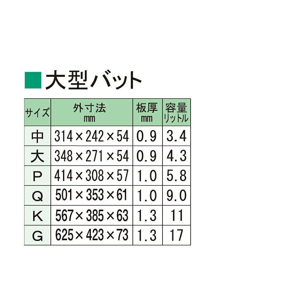 アカオアルミ 大型バット G 【送料込・代引不可】