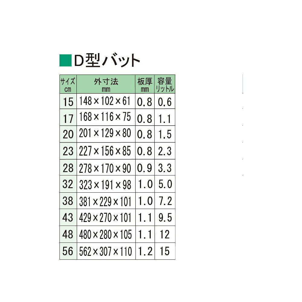 厨房道具屋 cotocamado!のアカオアルミ D型バット 48cm 【送料込・代引不可】｜アングル2