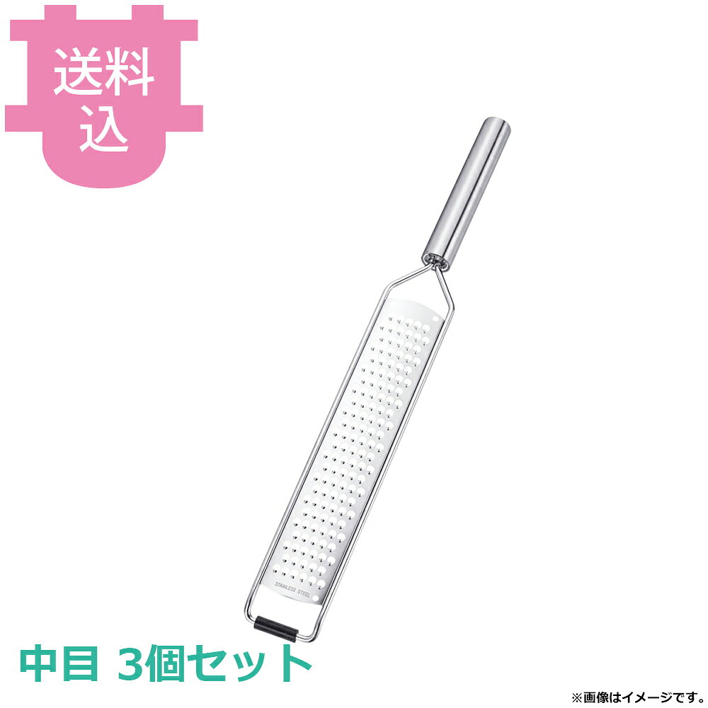 TKG 18-8 オールステンレス ゼスター 中目 3個セット 【送料込・代引不可】