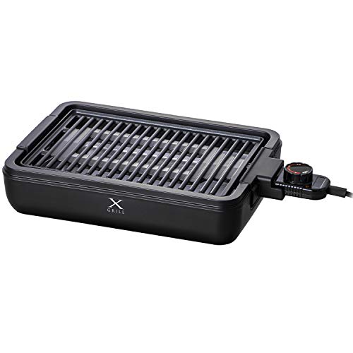 [山善] 焼き肉グリル 減煙 コンパクトプレート Xグリル 温度調節 (約80~230℃) 保温 焼き肉プレート YGMA-X100(B)