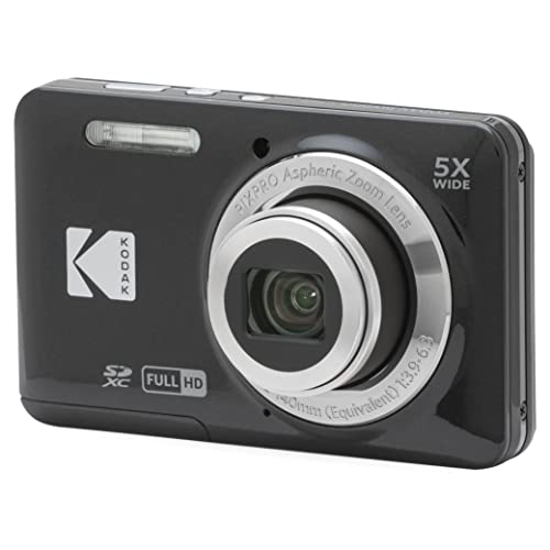 KODAK (コダック) PIXPRO 使いやすい ズーム FZ55-BK2A 16MP デジタルカメラ 光学5倍ズーム 広角 28mm 2.7インチ液晶画面 (ブラック)のサムネイル
