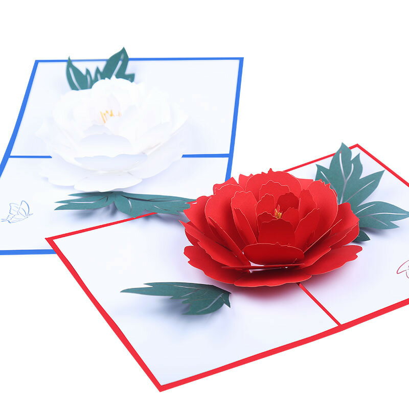 Rakuten - 誕生日カード バースデーカード グリーティングカード バラ メッセージカード 立体カード3Dポップアップカード 立体 シンプル 祝福カード 誕生日 記念日 お祝い