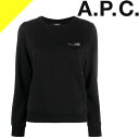 A.P.C. アーペーセー トレーナー レディース スウェットシャツ 長袖 クルーネック 丸首 ロゴ ブランド 黒 ブラック ITEM SWEATSHIRT COFBQ F27663